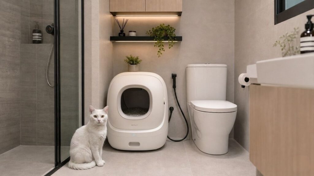 cat using best self-cleaning litter boxes Litter-Robot